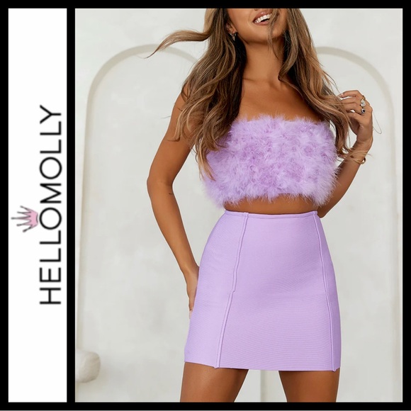 NWOT Hello Molly ‘Bring The Extravagance’ Feather Crop...